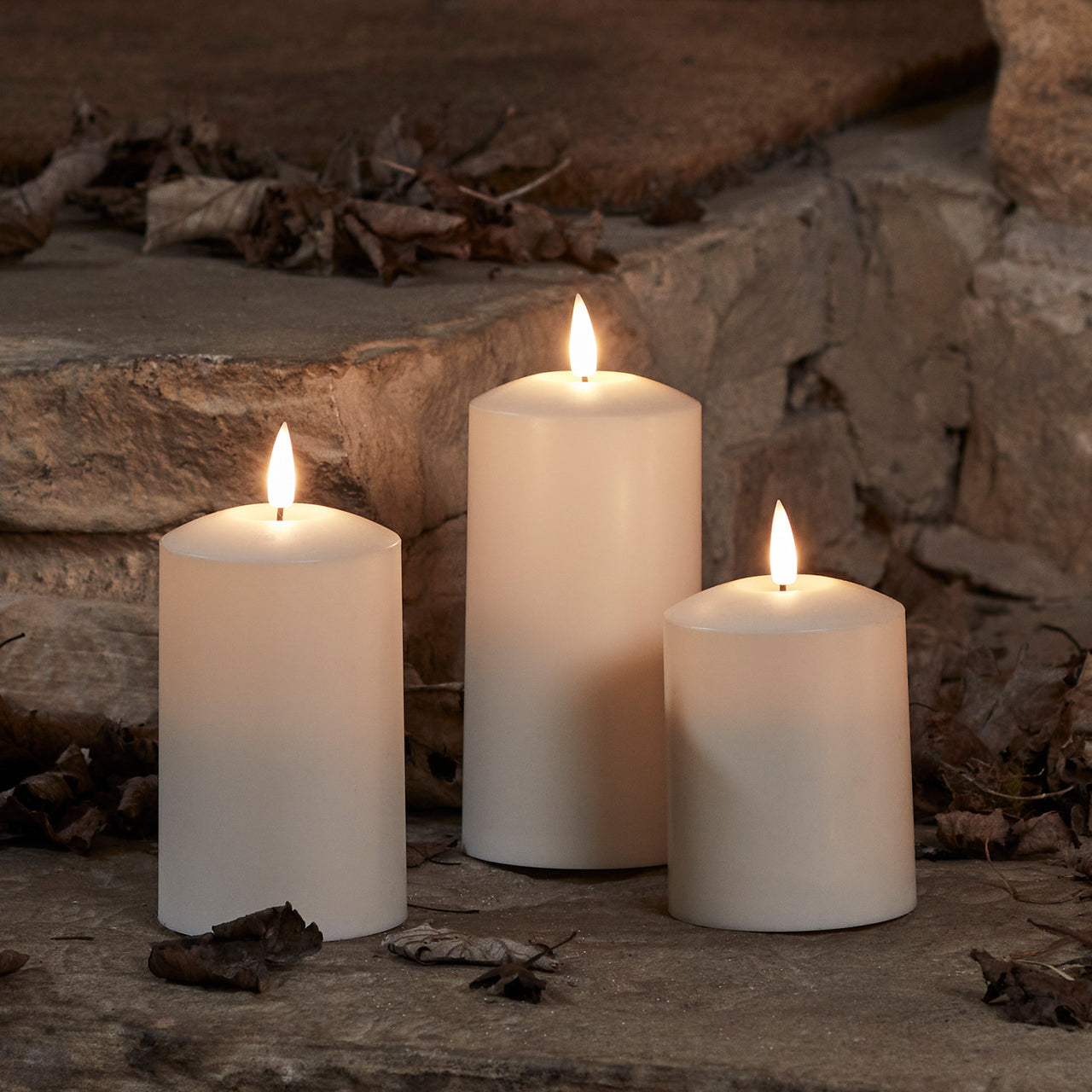 TruGlow® LED Outdoor Kerzen Trio