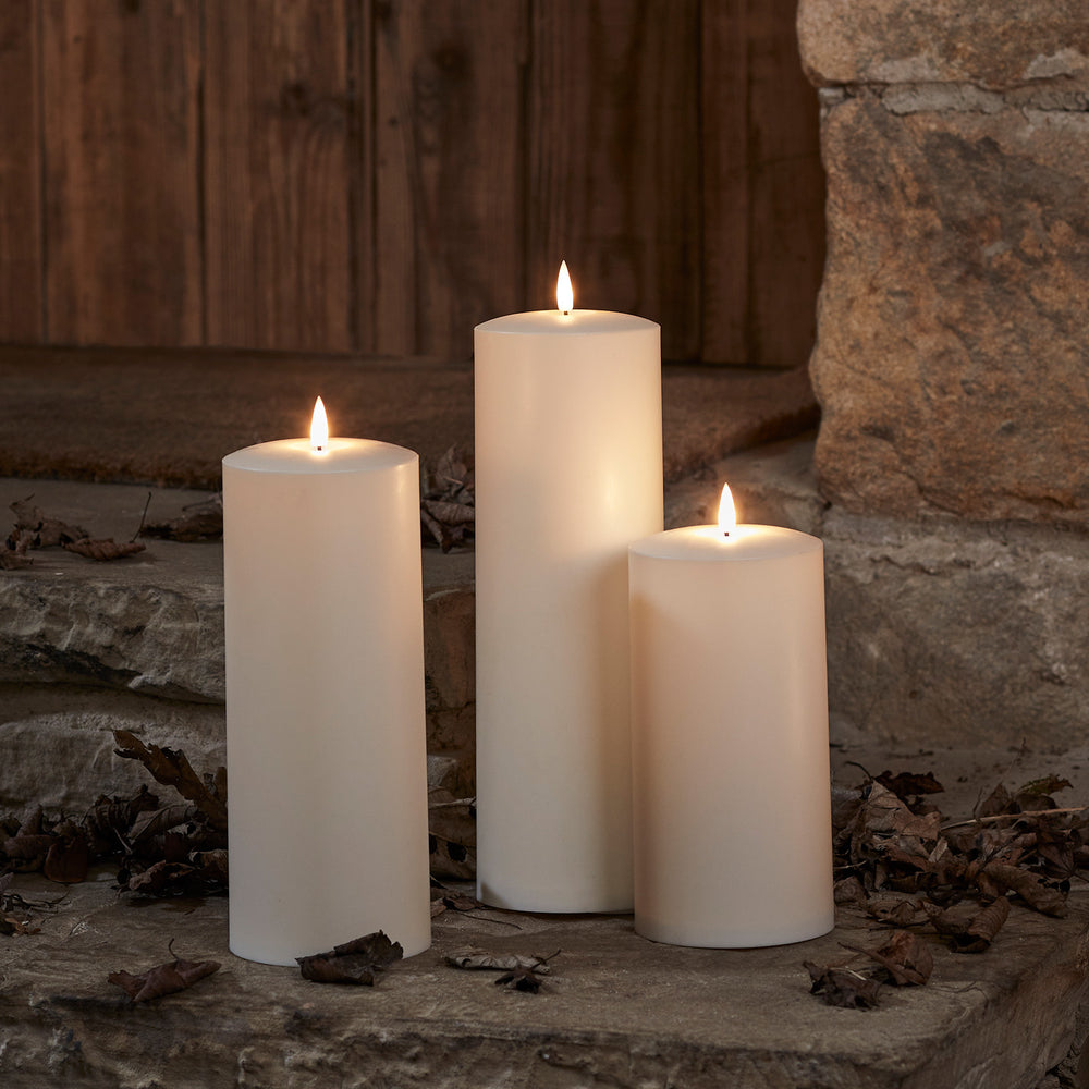 Großes TruGlow® LED Outdoor Kerzen Trio