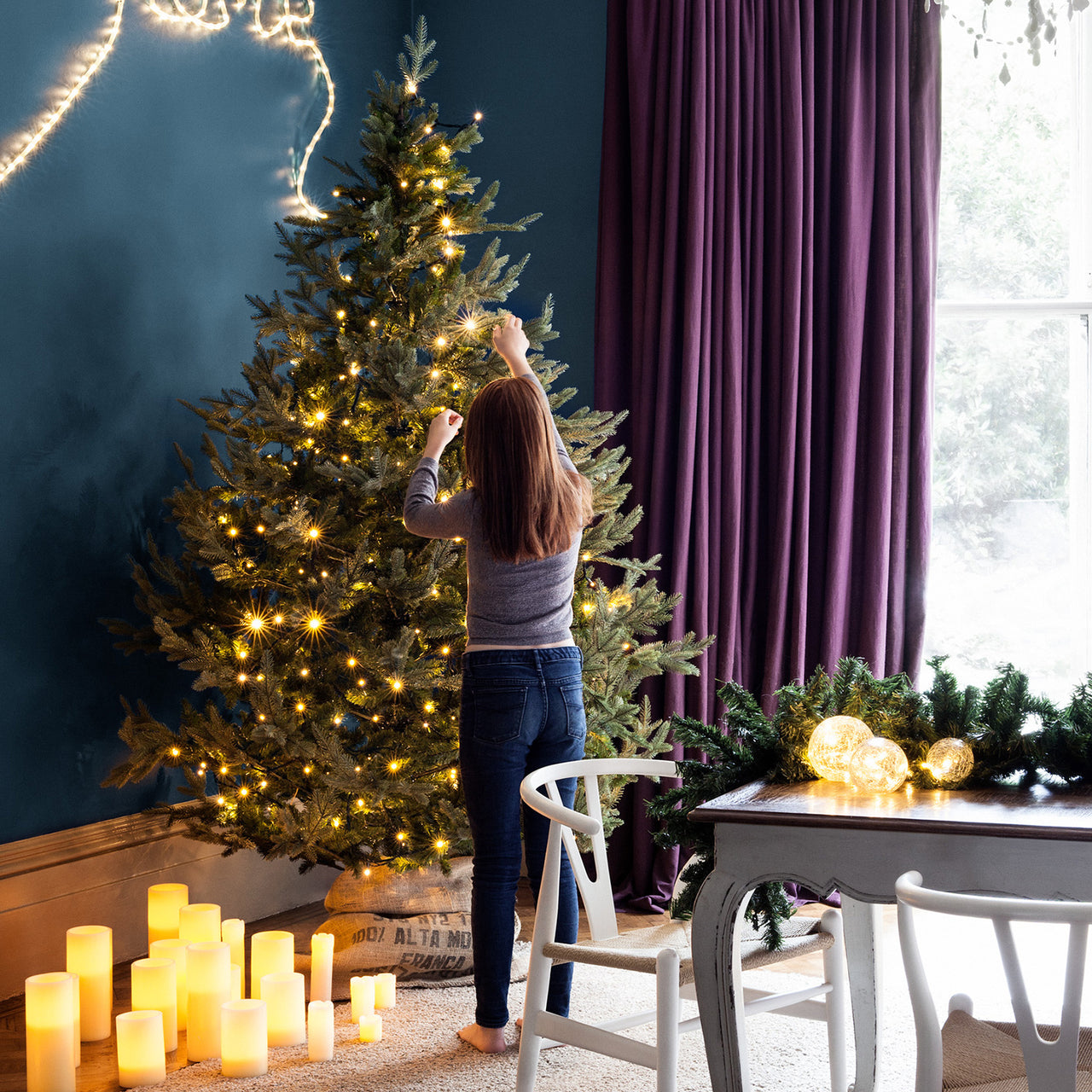 Core Connect 60m 600er LED Lichterkette warmweiß koppelbar grünes Kabel