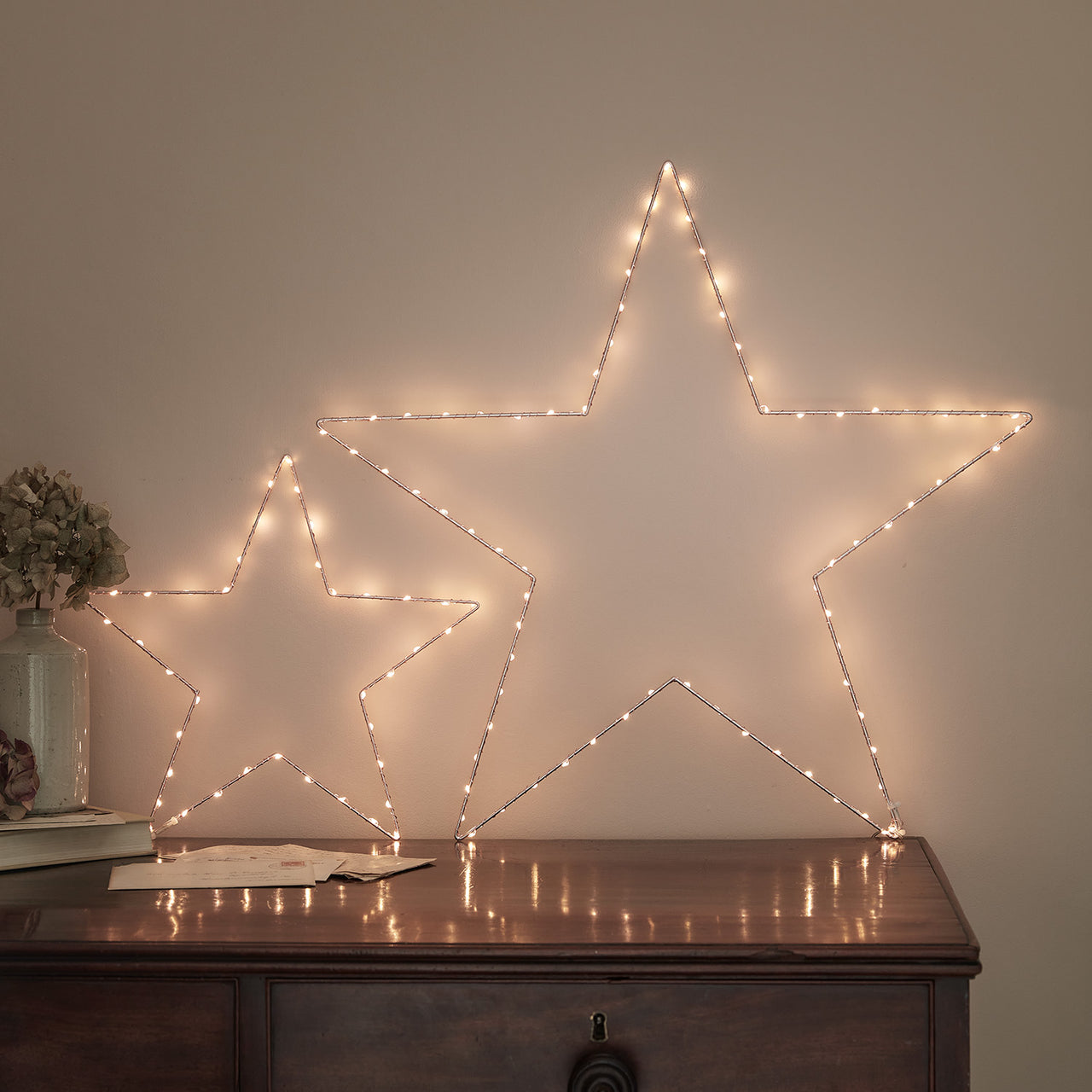 34cm Osby LED Stern rosegold