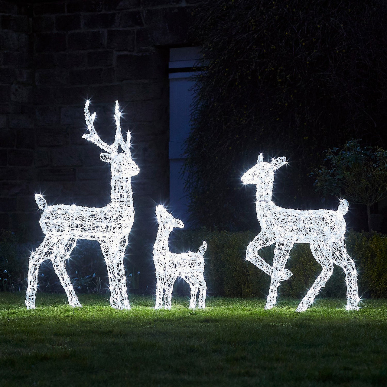 3er Set LED-Rentierfamilie M Swinsty