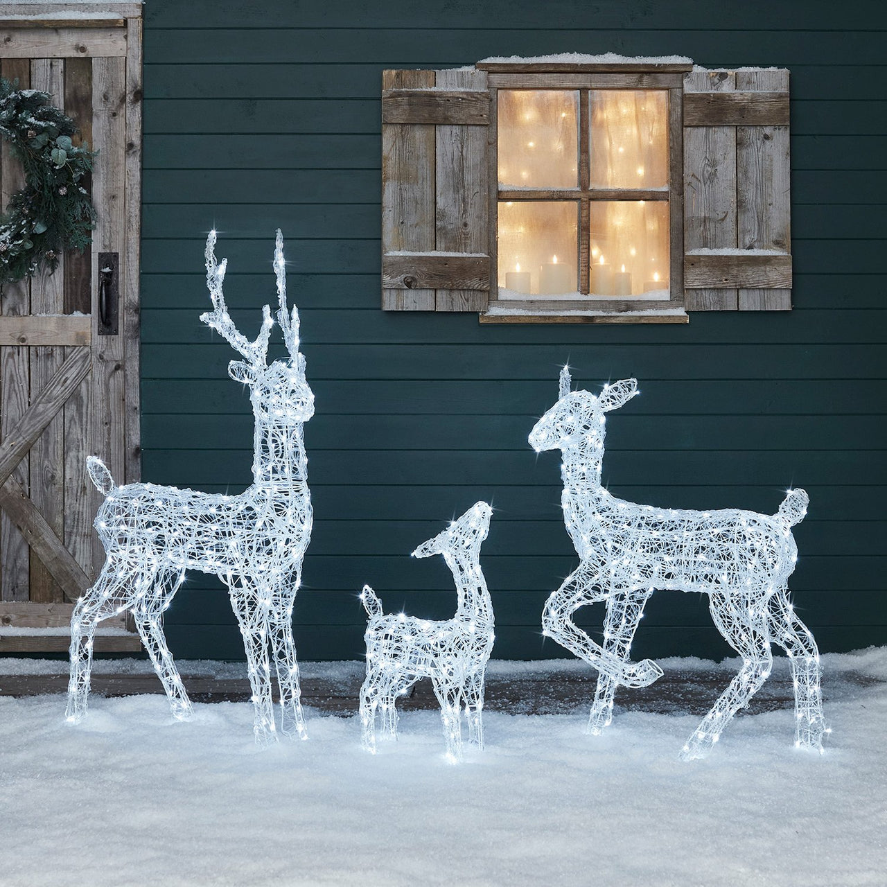 3er Set LED-Rentierfamilie M Swinsty