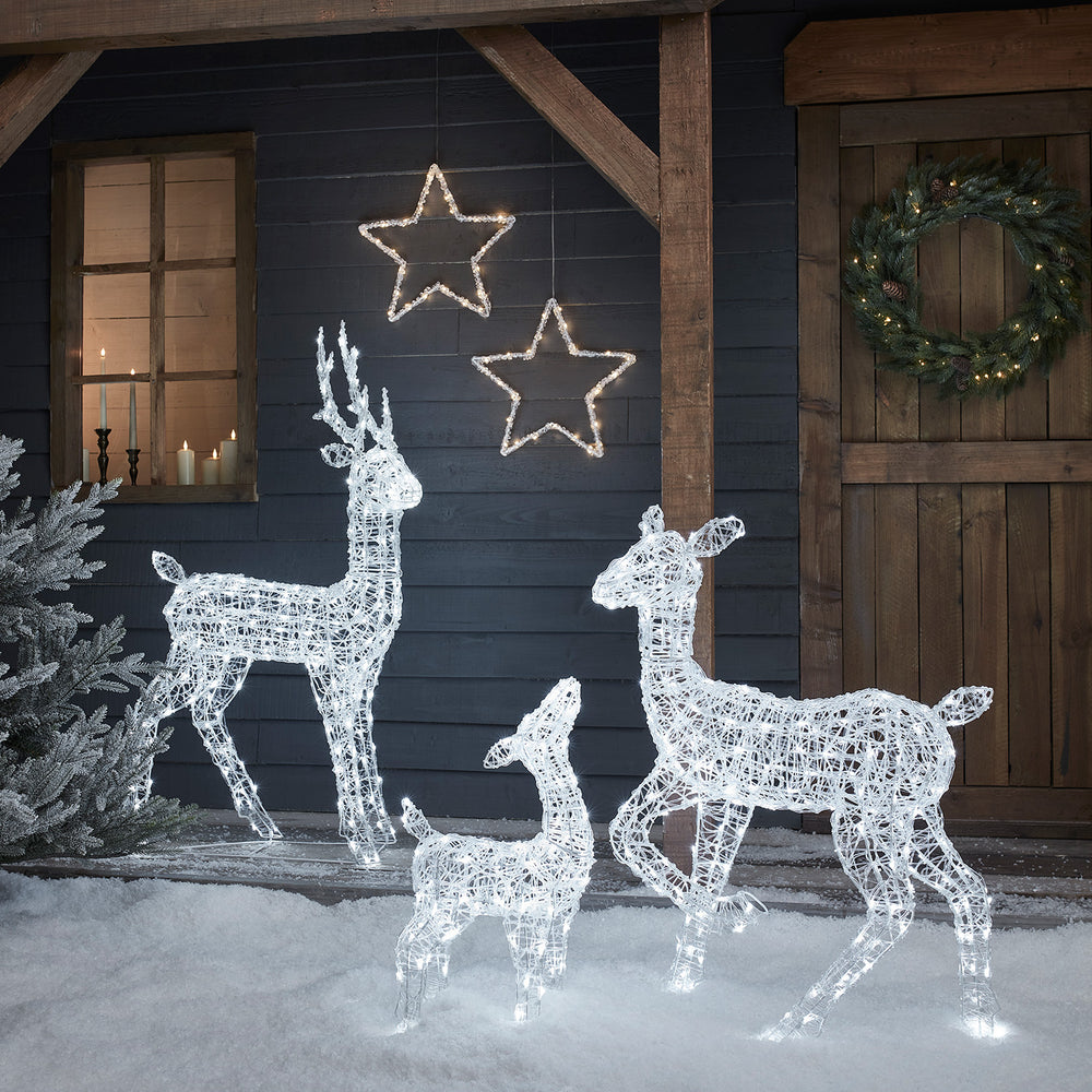 3er Set LED-Rentierfamilie M Swinsty