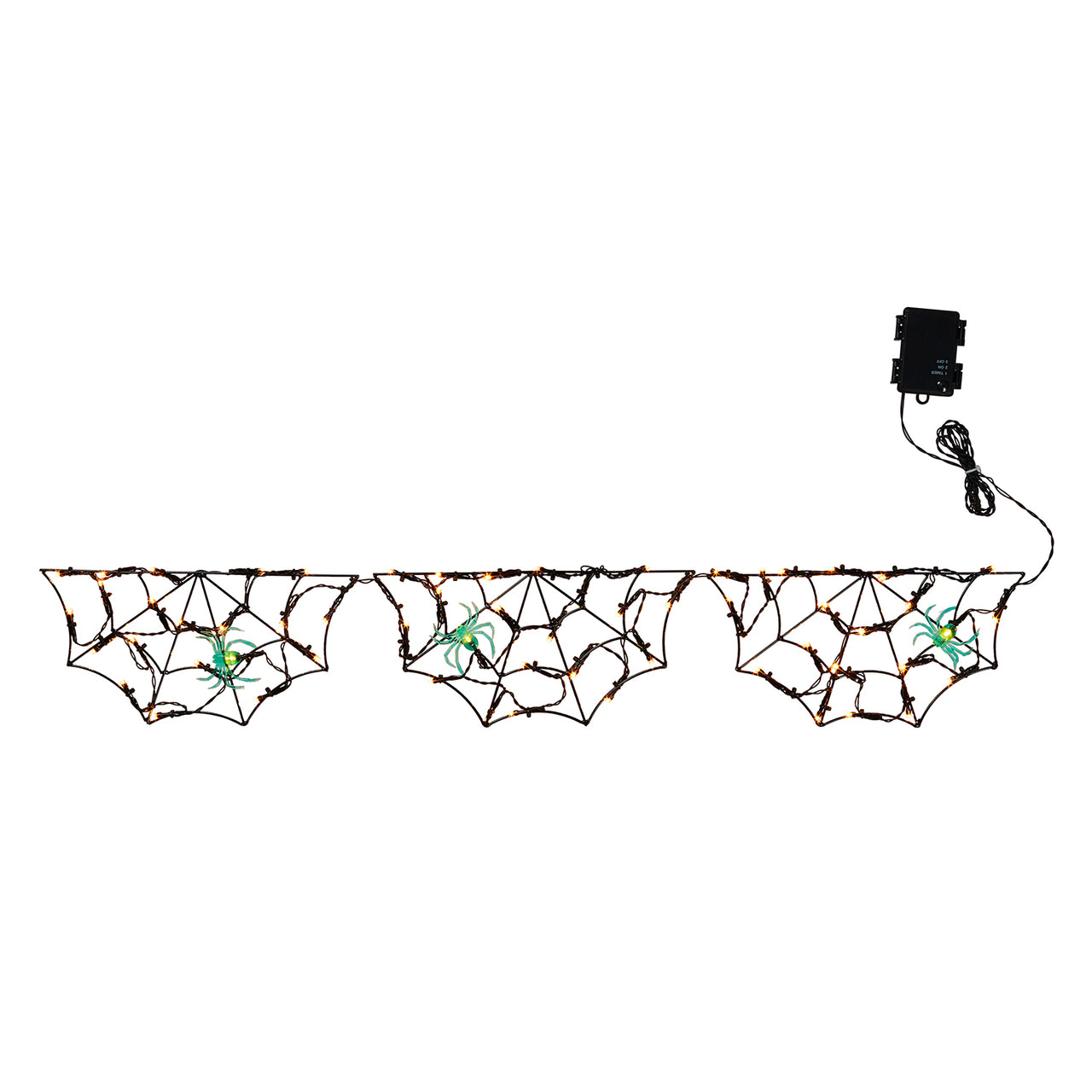 90cm Halloween Lichterkette Spinnennetz