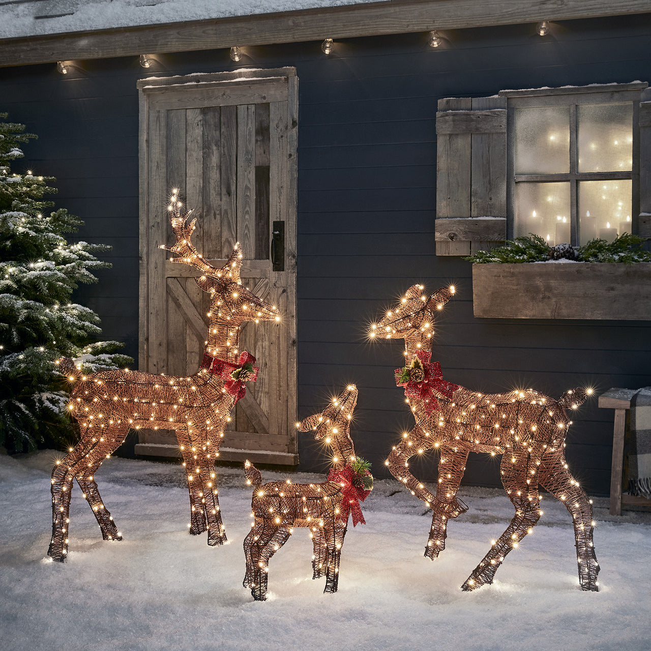 Braunes LED-Rentier Hirsch Harewood
