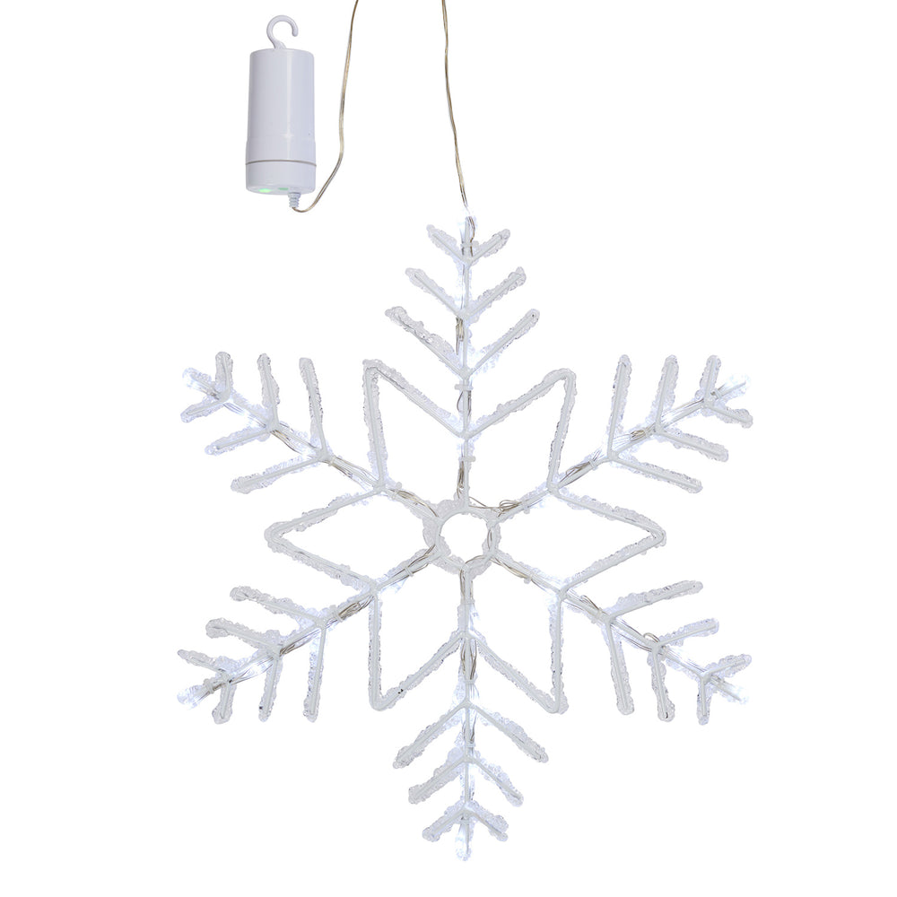 40cm LED Schneeflocke Fensterdeko Weihnachten