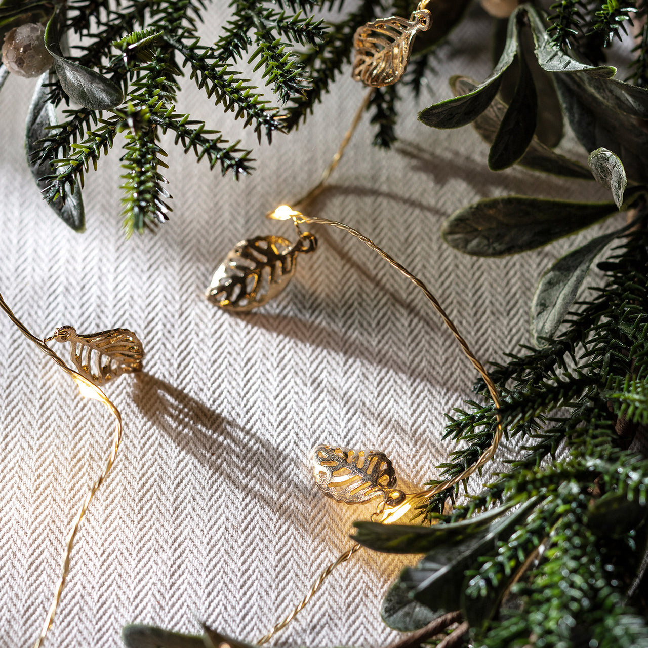 20er Goldene Blätter Micro Lichterkette