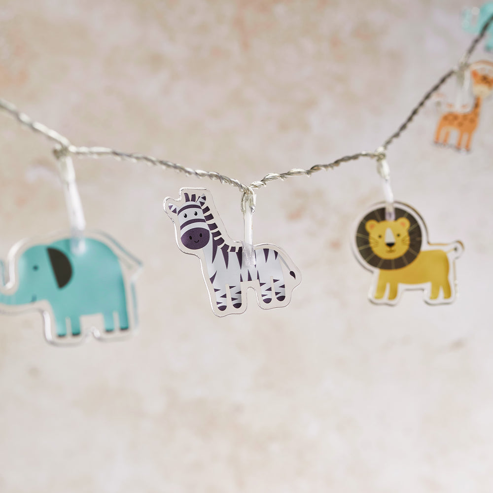 12er Safari Lichterkette Kinderzimmer