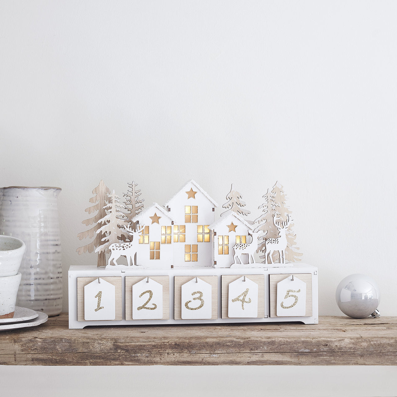 Holzadventskalender zum Befüllen Nordic House