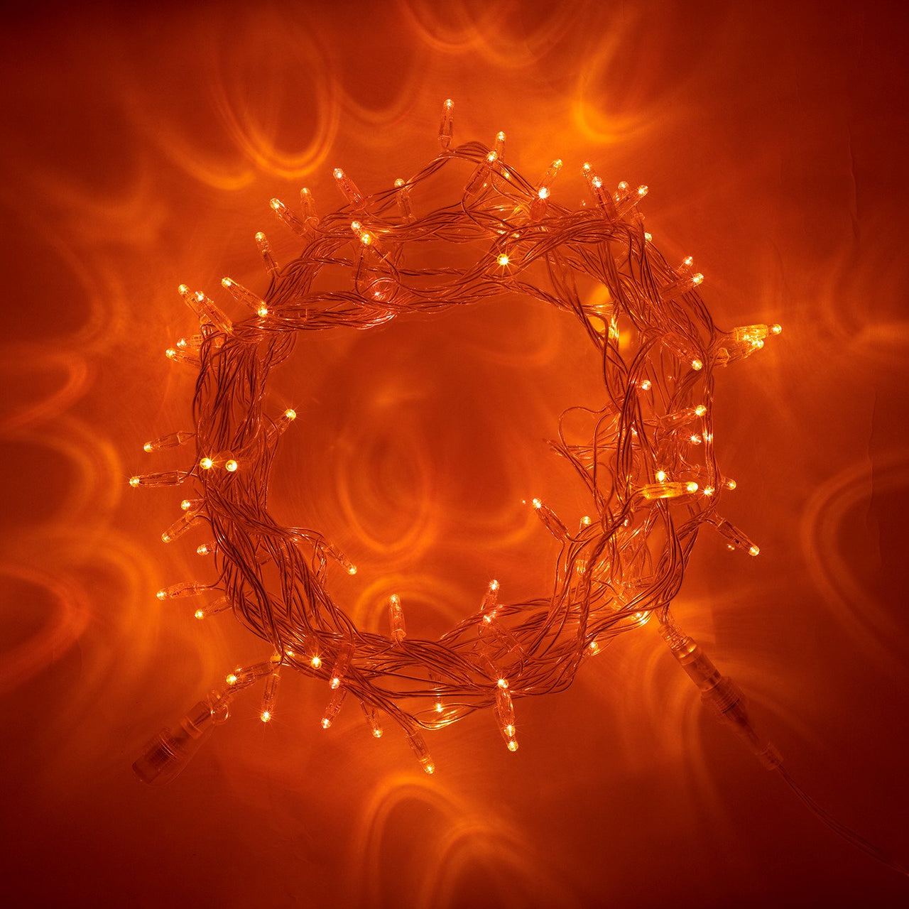Core Connect 40m 400er LED Lichterkette orange koppelbar transparentes Kabel