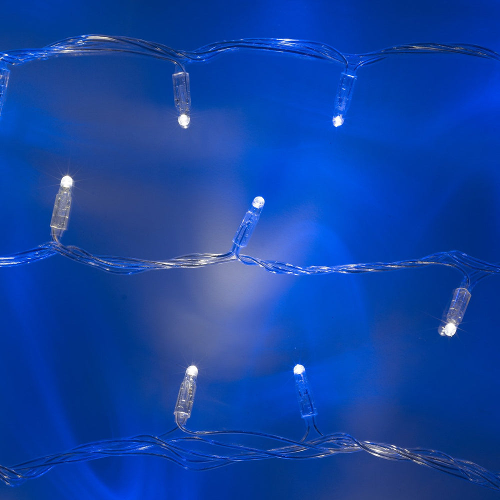 Core Connect 50m 500er LED Lichterkette blau weiß koppelbar transparentes Kabel
