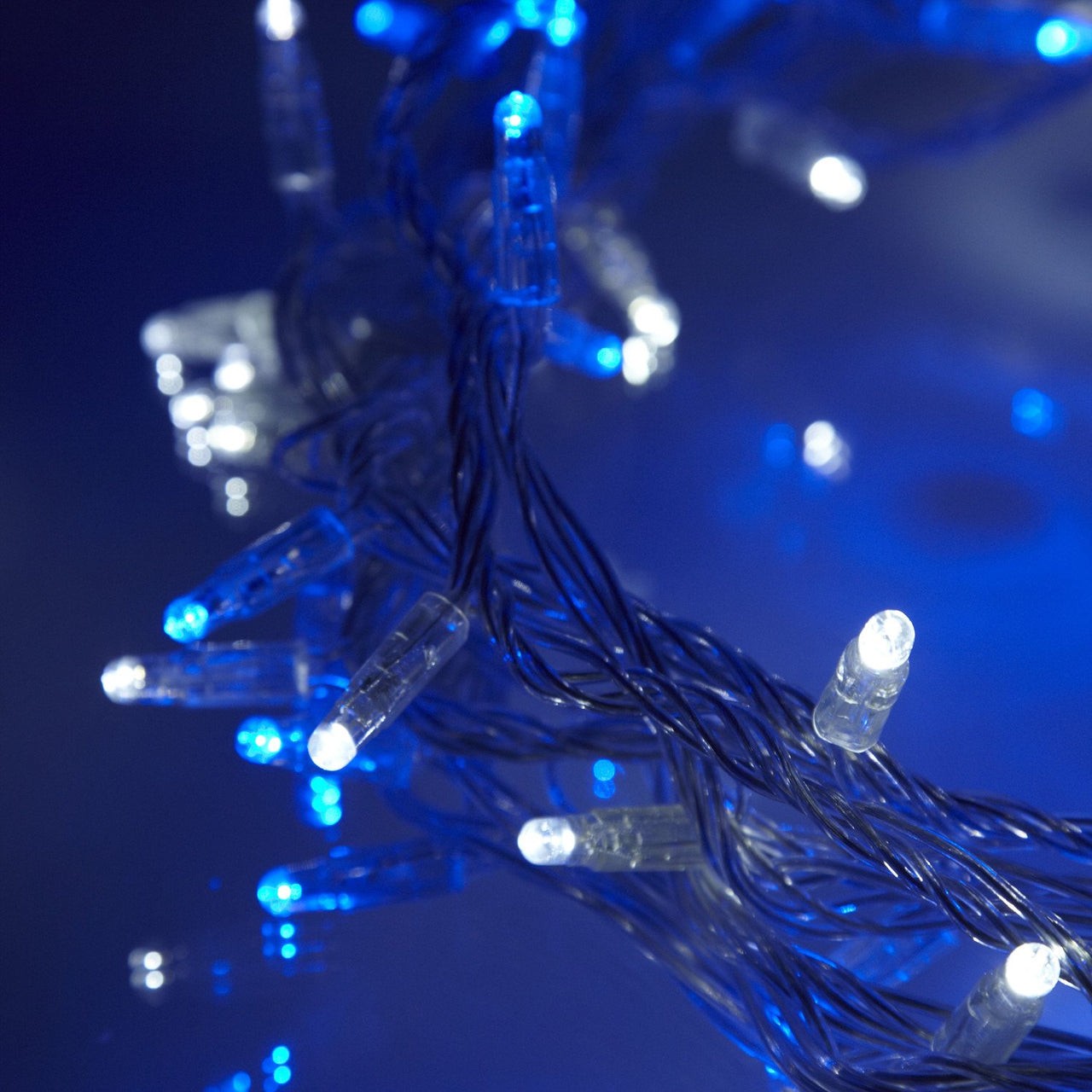 Core Connect 40m 400er LED Lichterkette blau weiß koppelbar transparentes Kabel