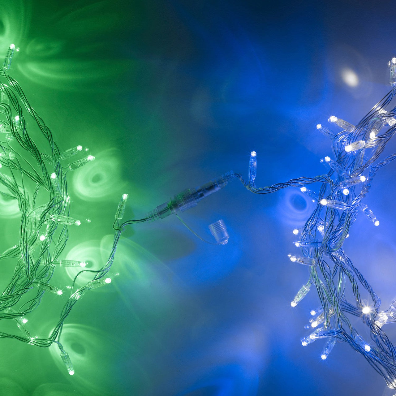 Core Connect 20m 200er LED Lichterkette blau weiß koppelbar transparentes Kabel