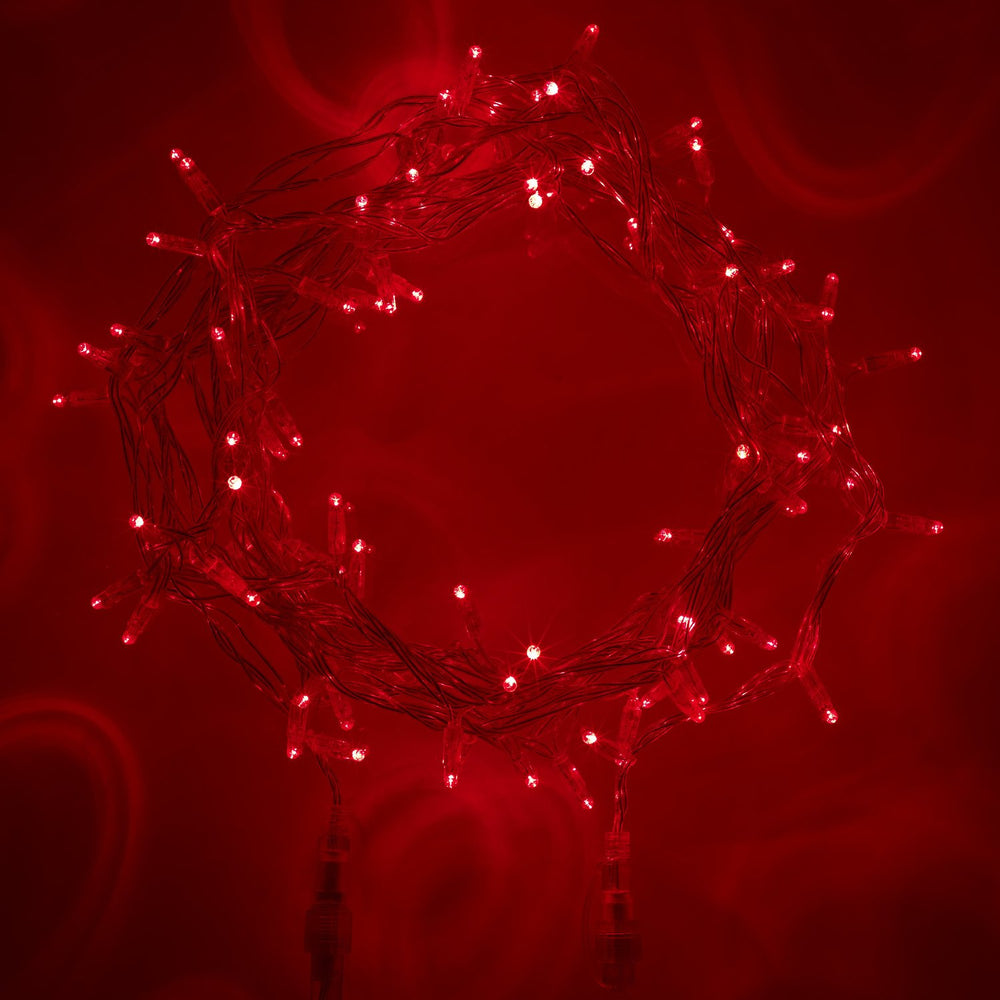 Core Connect 80m 800er LED Lichterkette rot koppelbar transparentes Kabel