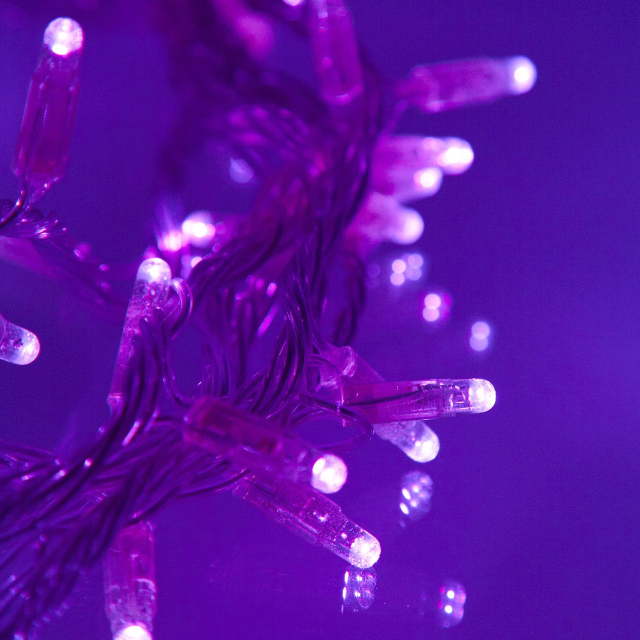 Core Connect 50m 500er LED Lichterkette lila koppelbar transparentes Kabel