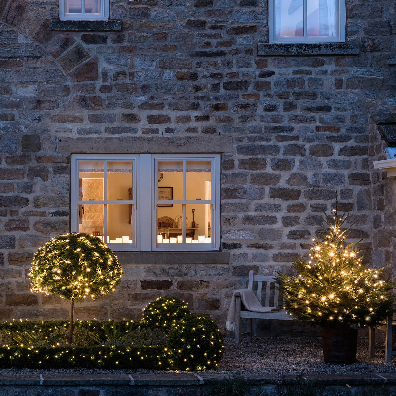 Core Connect 80m 800er LED Lichterkette warmweiß koppelbar grünes Kabel