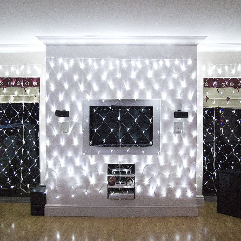 Core Connect 4m x 2m 280er LED Lichternetz weiß koppelbar transparentes Kabel