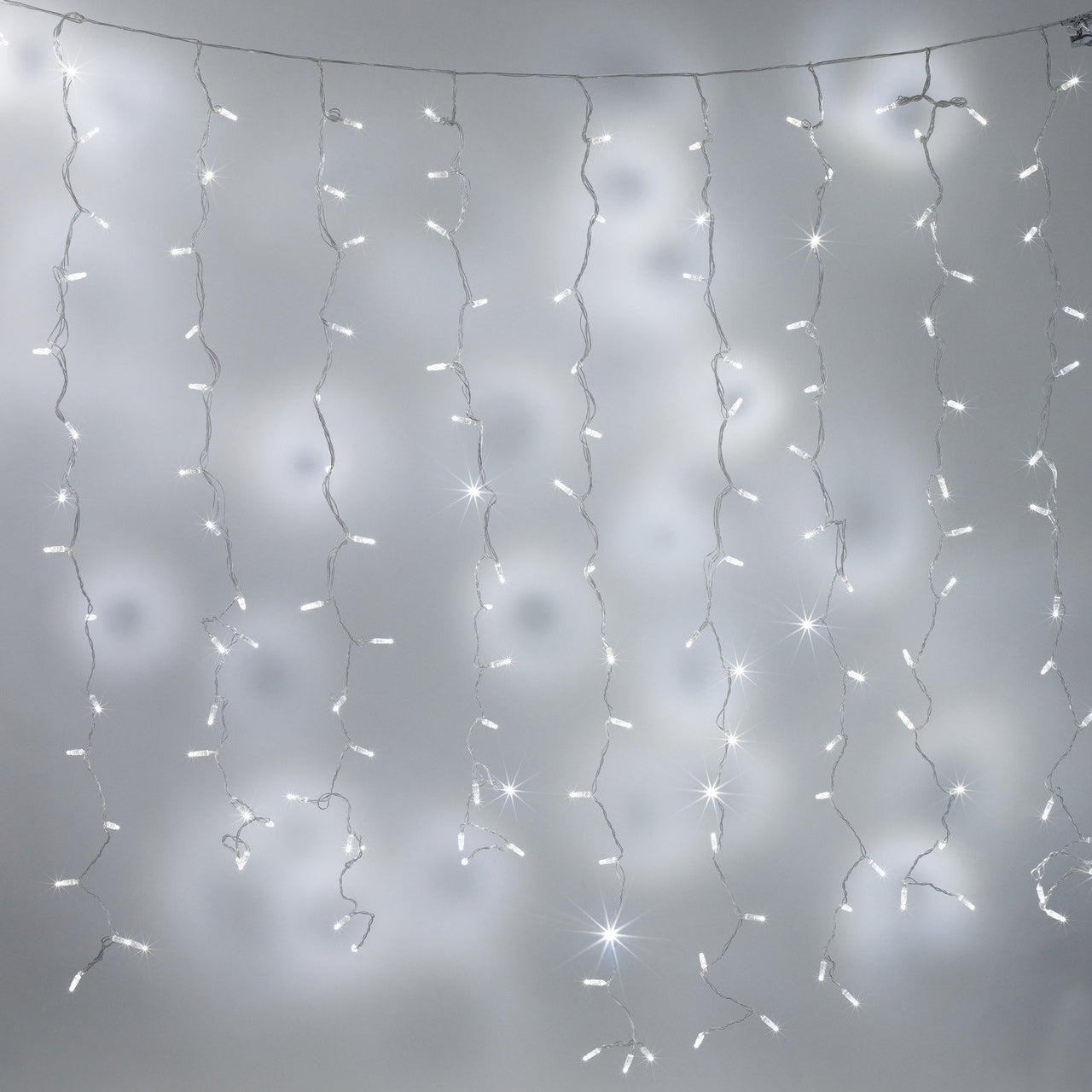 Core Connect  6m x 2m 576er LED Lichtervorhang weiß koppelbar transparentes Kabel