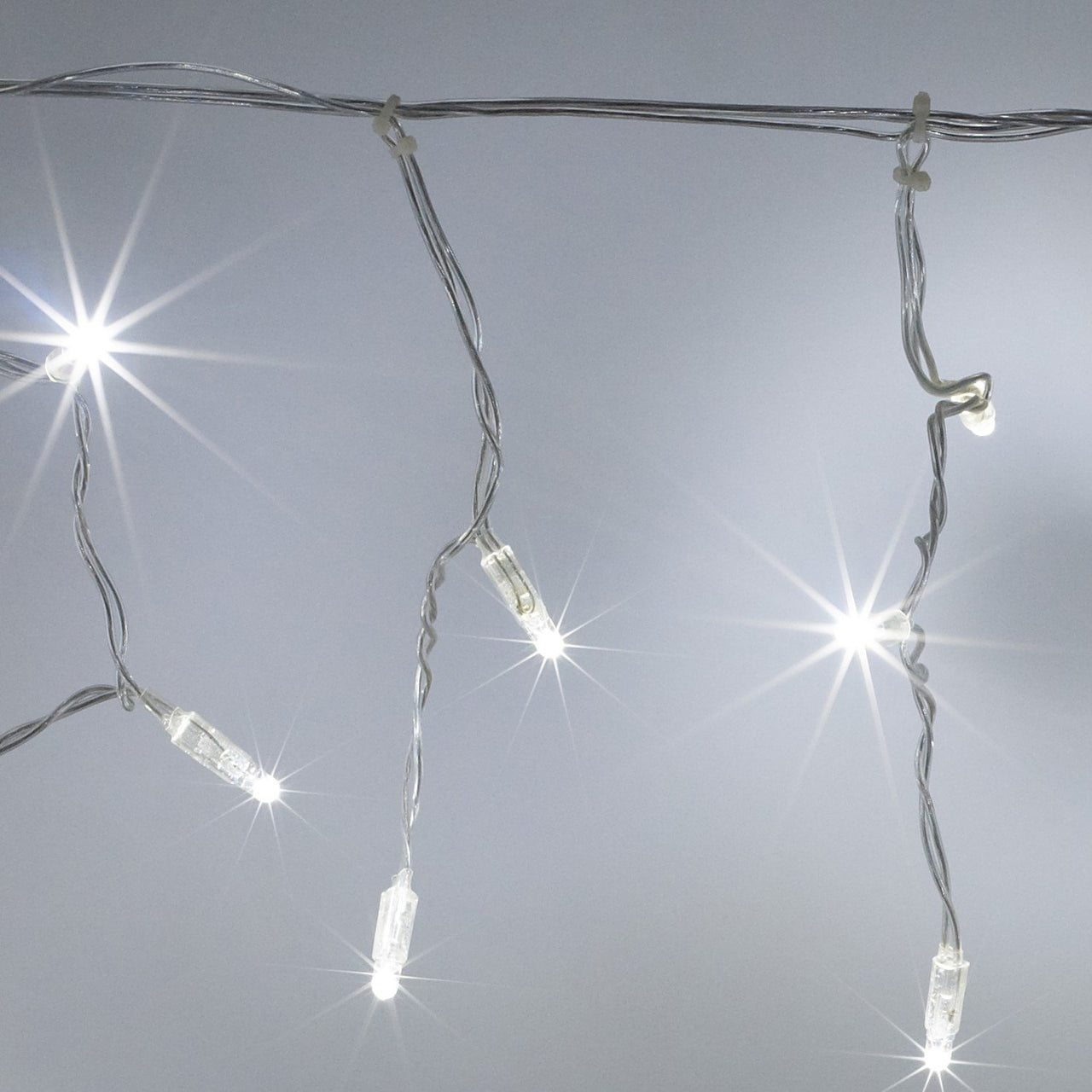 Core Connect 20m 640er LED Eiszapfen Lichterkette weiß koppelbar transparentes Kabel