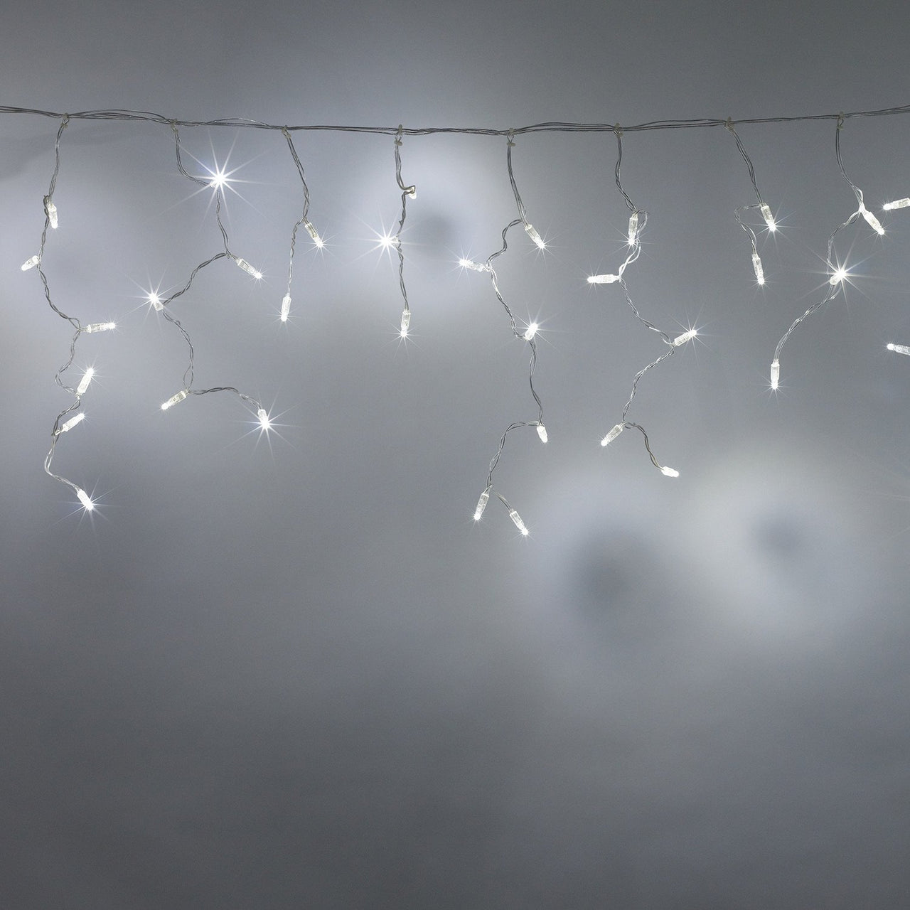 Core Connect 28m 896er LED Eiszapfen Lichterkette weiß koppelbar transparentes Kabel