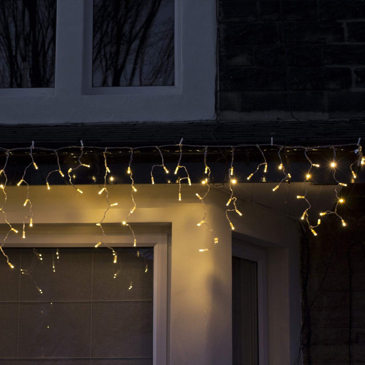 64er Eiszapfen Lichterkette warmweiß koppelbar 2m