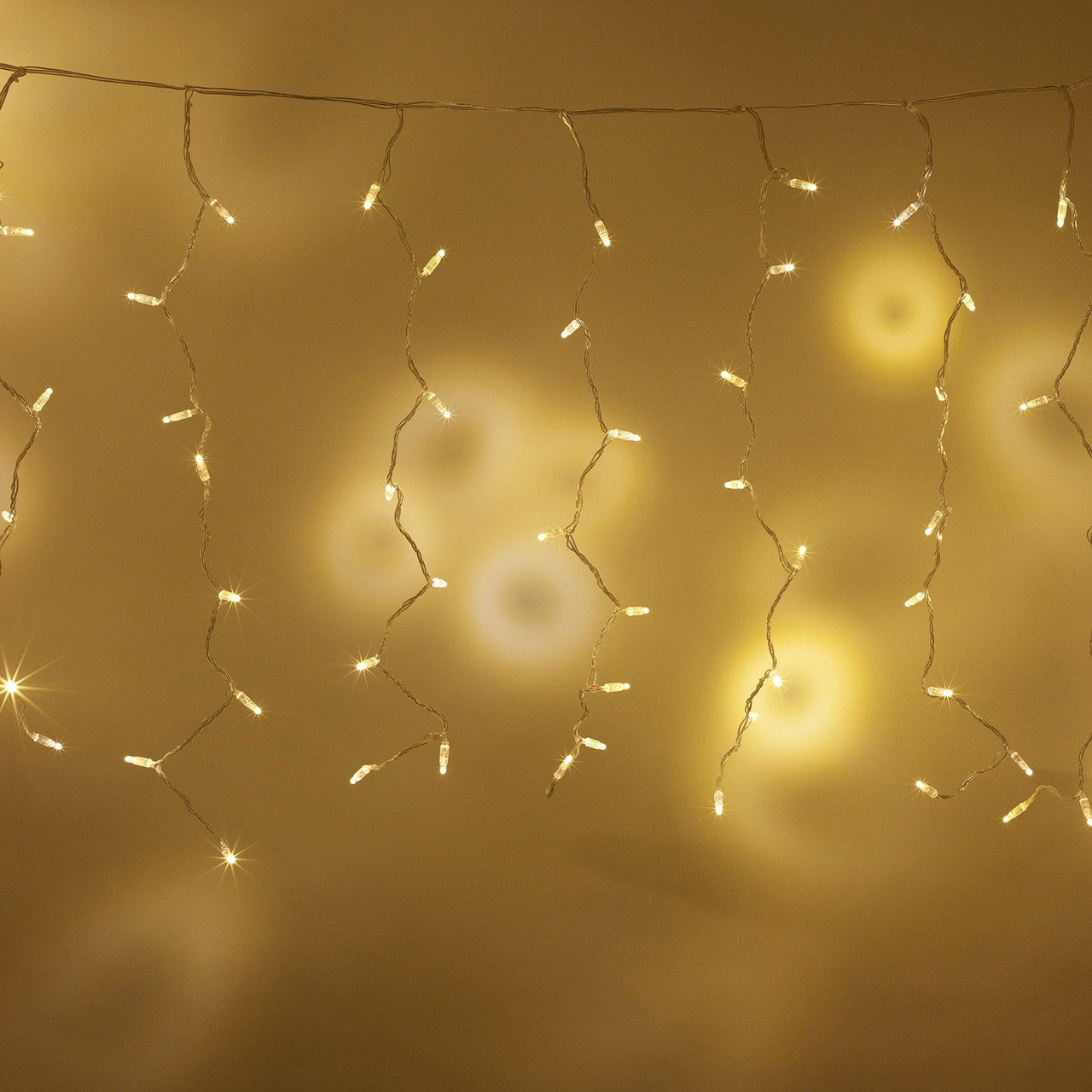Core Connect 8m x 1m 384er LED Lichtervorhang warmweiß koppelbar transparentes Kabel
