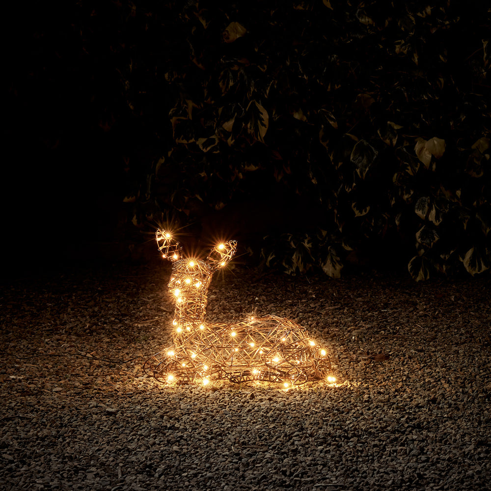 Liegendes LED-Rentier Rehkitz Studley